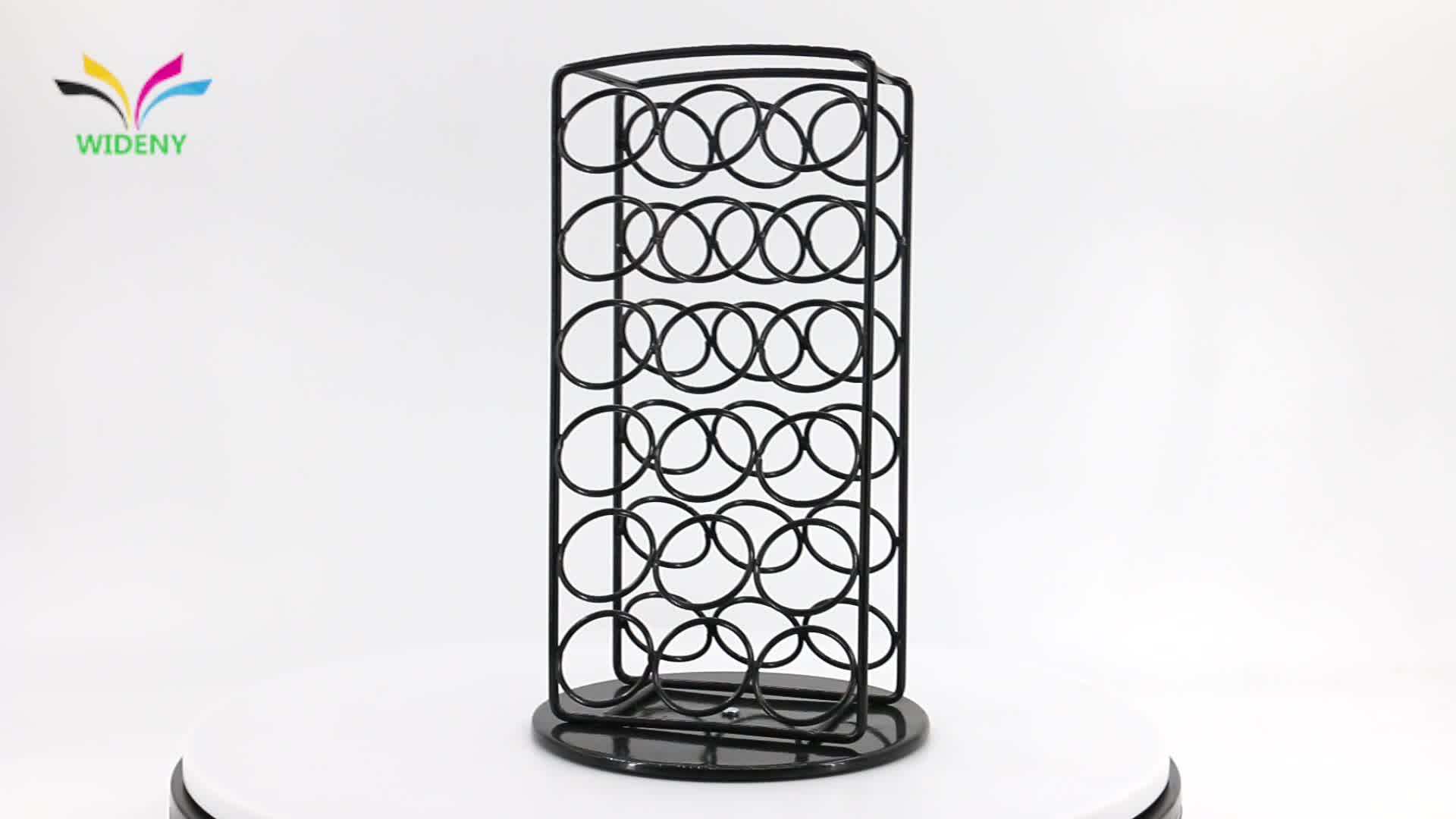 Home Kitchen Organizer Metal Wire Rotating Hanging Coffee Pod Capsule