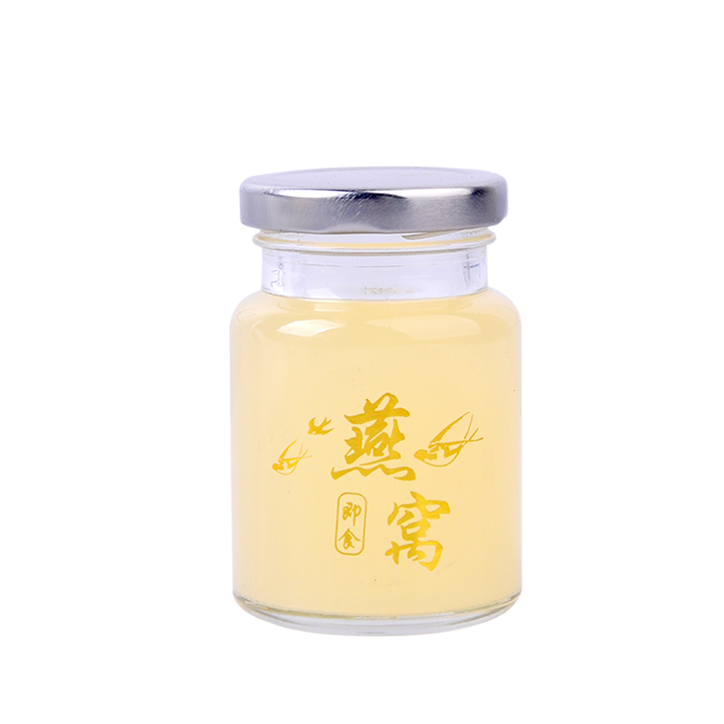 密封罐蜂蜜瓶75ml100ml150ml燕窝玻璃瓶果酱辣椒瓶马口铁盖子包邮