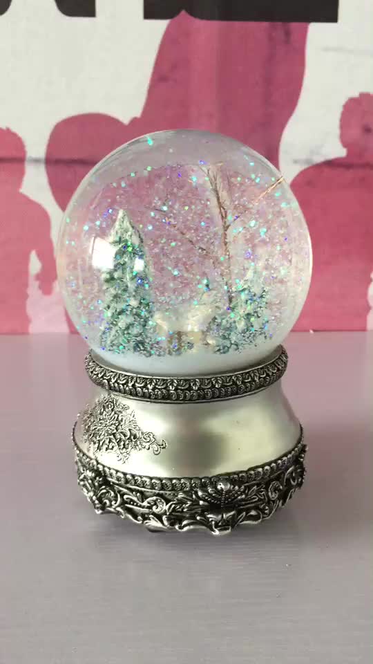 resin christmas custom snow water globe with music for resin christmas custom snow water globe with music for