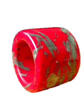 扳指鸡血石古玩男士礼物扳指男女