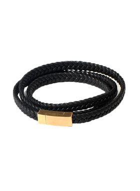 钛钢皮质编织原创设计麻花手链