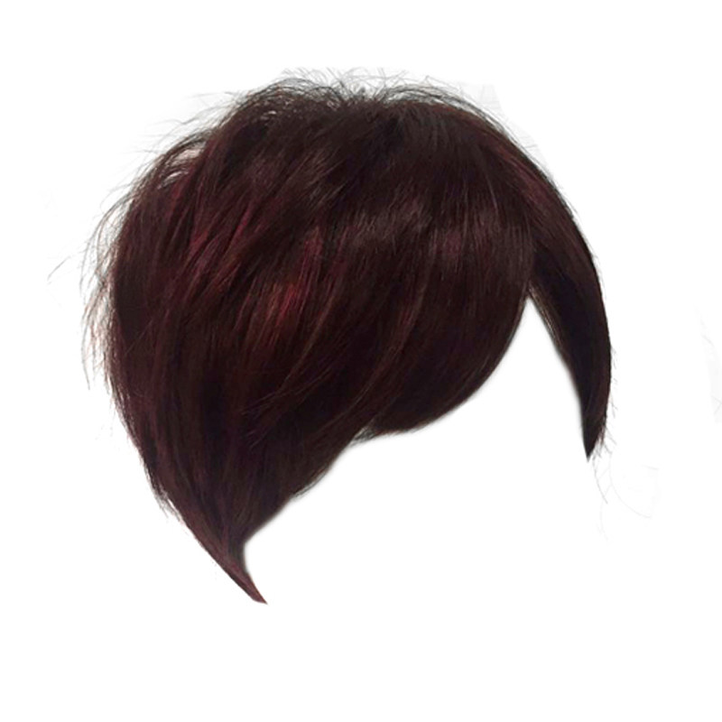 银星bobo头修脸奶奶灰假发女短发