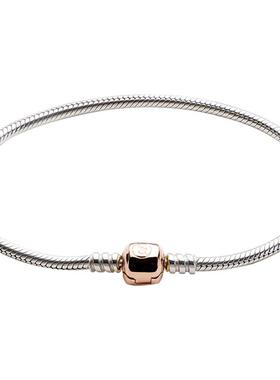 athenaie925银镀白金diy蛇骨链