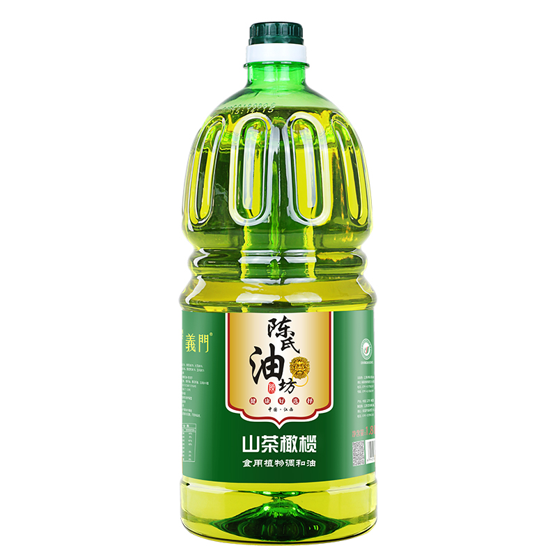 陈氏山茶橄榄油压榨食用油调和油植物油1.8L*2瓶装1.8升团购宿舍