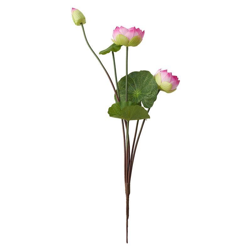 阑珊树仿真荷花室内假花装饰摆设餐桌干花束绢花客厅摆件供佛莲花