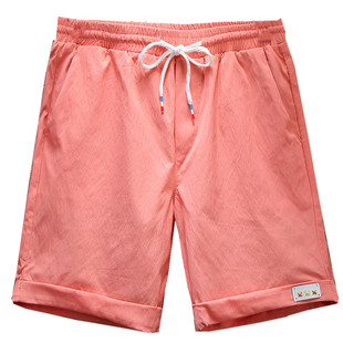 速干夏季男士短裤运动速干五分裤纯色休闲沙滩裤男精神小伙裤子潮