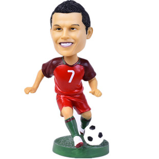 梅西C罗法国姆巴佩球星手办公仔摆件周边送爱踢足球男生礼物生日