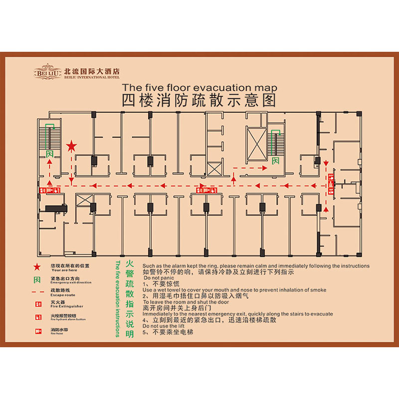 消防逃生安全示意图代画设计 C平面广告设计