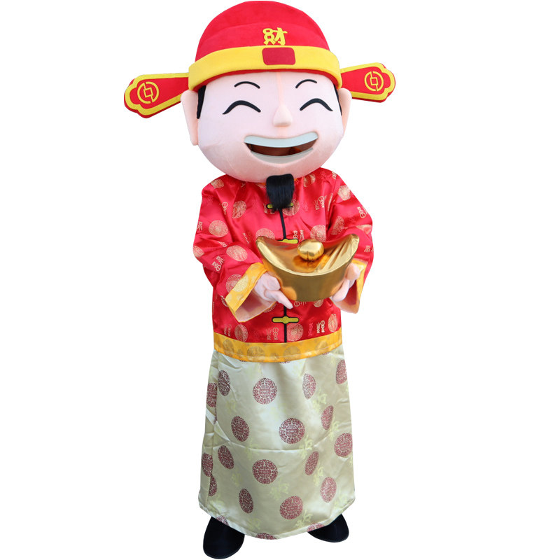 财神爷表演卡通人偶