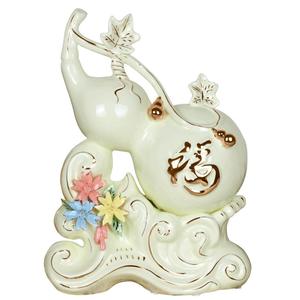 现代陶瓷客厅家居装饰品风水招财装饰品葫芦摆件开业送礼工艺礼品