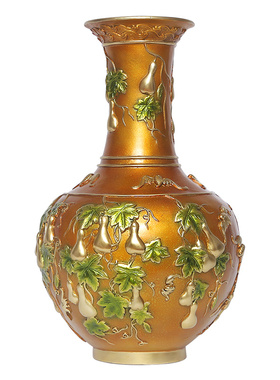 花瓶摆设新中式风乔迁开业铜葫芦