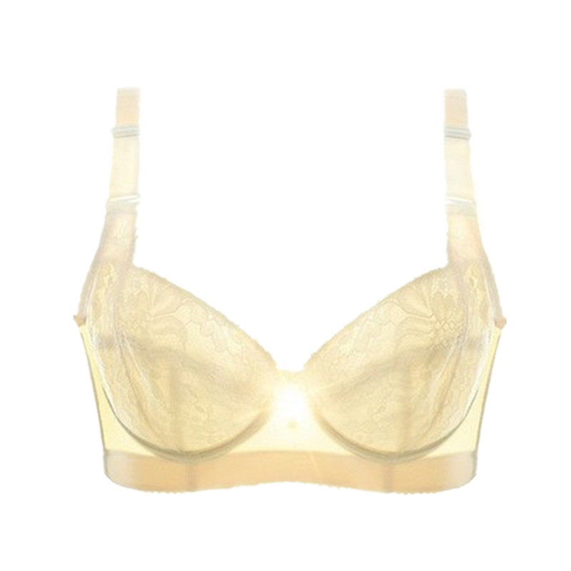 超薄款文胸罩舒适蚕丝性感女内衣聚拢大小胸肤黑色透气纯棉调整型