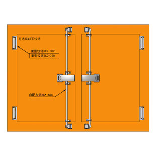 SK1-500工业门锁烤箱 环境试验设备联动型门把手大型箱体防爆门扣