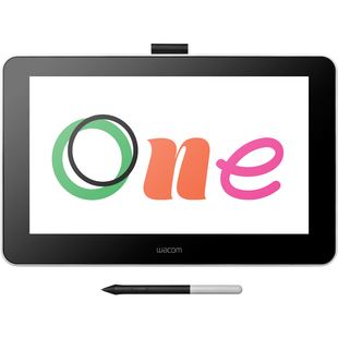 和冠Wacom One万与创意数位屏绘画绘图13.3寸屏可连接手机DTC-133