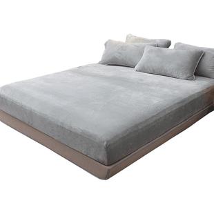 牛奶绒床笠单件法兰珊瑚绒床罩加厚冬季加绒毛毯床单垫套2024新款