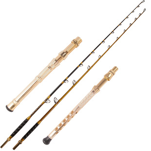 深海超硬船竿手工卷丝船钓竿富士导眼南油放流钓底电绞轮竿500号