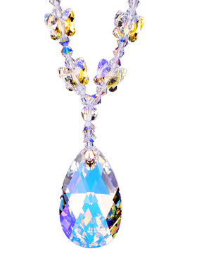 闪亮轻奢奥地利水晶流苏项链女