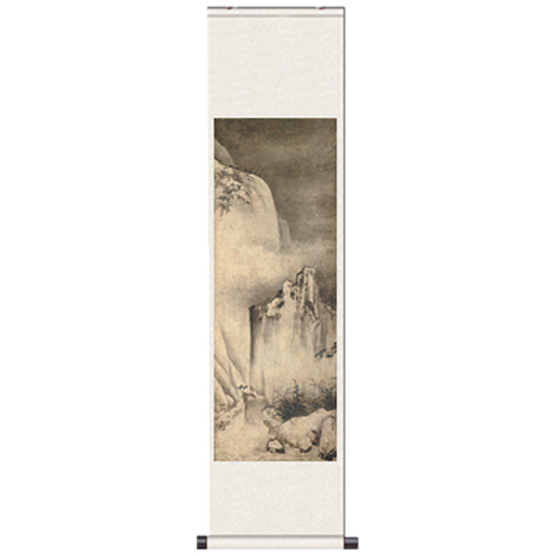 国画山水画六联画山水六条屏茶楼包厢挂画范仿古风水丝绸卷轴画