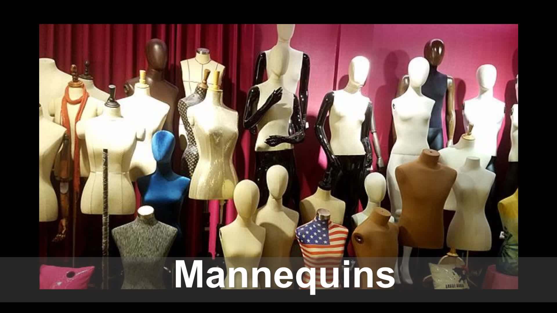 Lot De 12 Mannequins De Vitrine à Suspendre Femme Adulte Chair - Buste Robuste Pour Présentation Vêtements