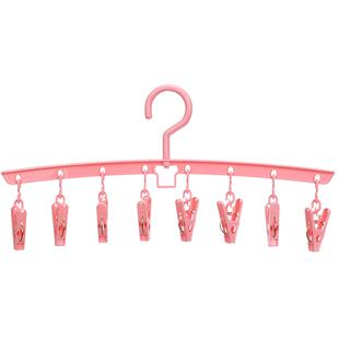 汇丰信佳 简约家用8夹晒厚裤子一字型衣架塑料裤架内衣内裤袜架