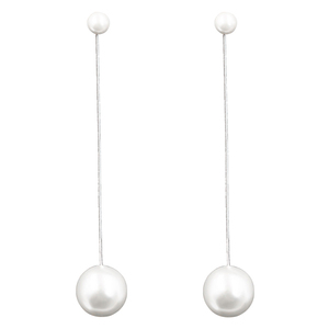 繁星四月叶繁星戚薇同款珍珠耳环韩国气质长款S925纯银吊坠流苏女