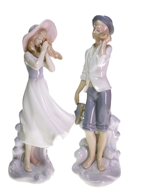 陶瓷摆件欧式英国sviv瓷偶听海