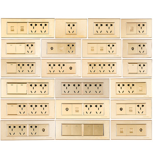 118型开关插座面板多孔家用9/12/20孔二十五孔六孔三四位九孔插座