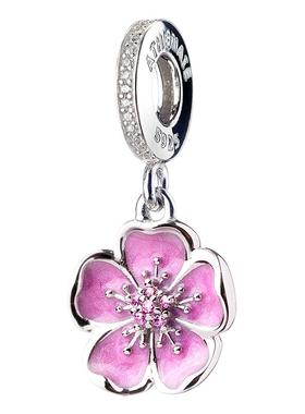 athenaie粉色珐琅梅花DIY基础女