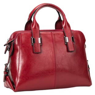 新款真皮女包多夹层妈咪包皮质手提包牛皮斜挎包波士顿女包大包包