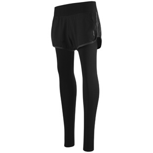 大码跑步健身200斤胖mm瑜伽高腰弹力紧身速干女宽松假两件运动裤