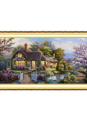 蒙娜丽莎花园小屋高端梦幻十字绣
