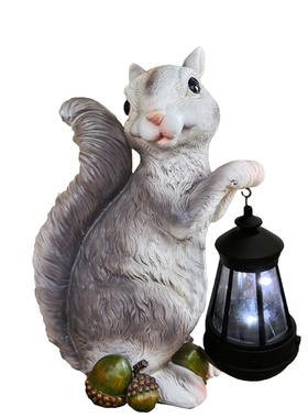 庭院太阳能灯园艺小松鼠仿真动物