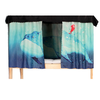 宿舍床帘下铺遮光透气卡通动漫