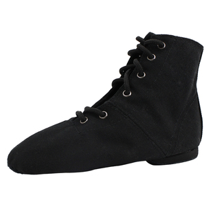 高邦爵士舞鞋女练功鞋黑色男童舞蹈鞋儿童软底爵士鞋子女童爵士靴