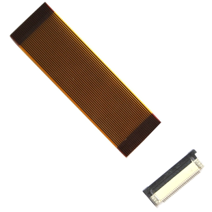 FPC排线0.5间距接插连接器40p黄色扁平延长线长度200mm柔性电路板