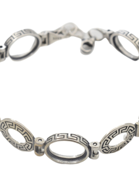 燕子家925银琥珀未镶嵌手环包邮