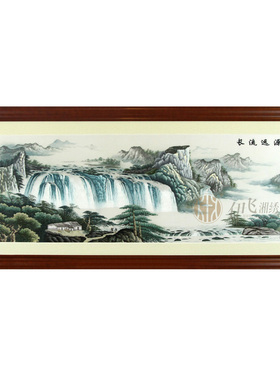 伊飞湘绣手工刺绣客厅挂画风景画