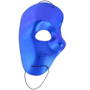 派对化妆舞会假面成人歌剧魅影男主半脸面具侧半脸面罩男布白色黑