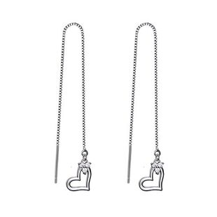 S999纯银耳线女长款耳环韩国气质耳钉耳链时尚简约超仙耳坠耳饰品