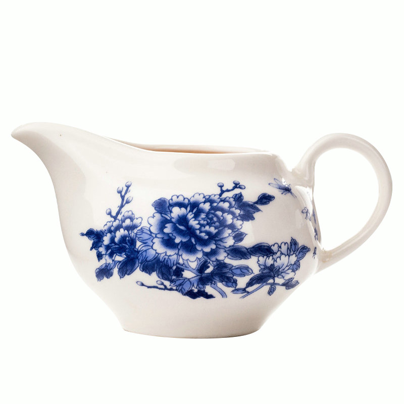 特价陶瓷公道杯茶海茶具配件茶漏功夫公杯分茶器青花金龙唐诗套装