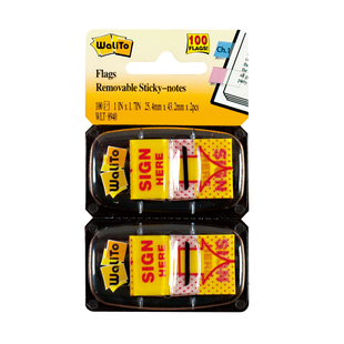 便利贴包邮 指示标签贴sign here指示贴 箭头贴SIGN HERE签名贴