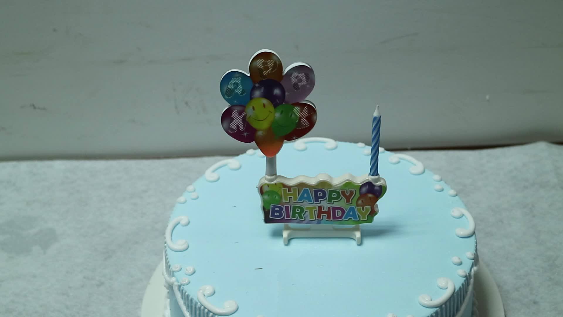Ballon Shape Happy Birthday Singing Music Birthday Candle Cake Toppers