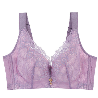 超薄无海绵大码内衣女大罩杯调整