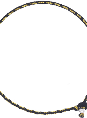 1mm极细黑黄手绳财运手工编织