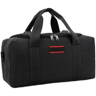 手提包男大容量帆布单肩包短途旅行包打工行李包旅游包装衣服包男