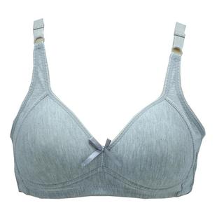 妈妈内衣全棉胸罩女士加大46中老年人无钢圈文胸薄款聚拢小胸大码