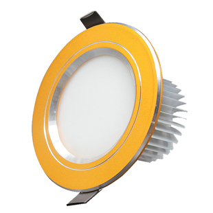 全金色筒灯3W土豪金边天花灯开孔7-8公分5瓦12cm9W嵌入式客厅洞灯