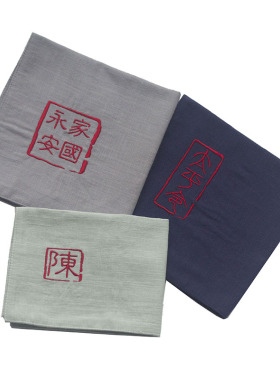 手帕男士刺绣纯棉手绢吸汗擦汗