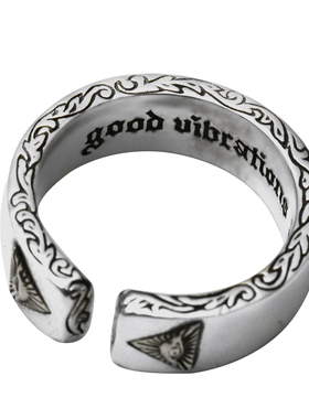 纯银复古上帝之眼开口戒指