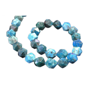 天然蓝磷灰石切面散珠半成品材料DIY手工串珠手链项链饰品配件